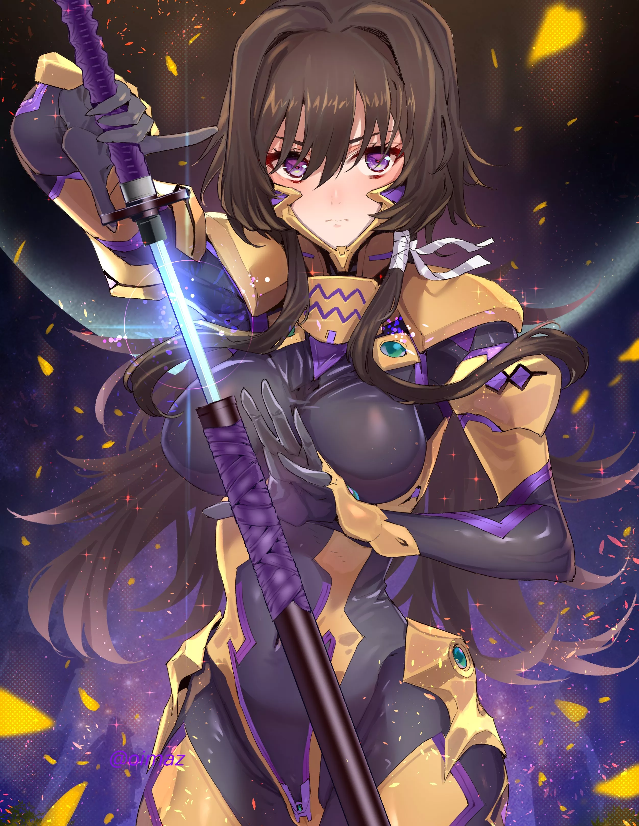 Yui Unsheathing Her Sword (Tajima Ryuushi) [Muvluv]