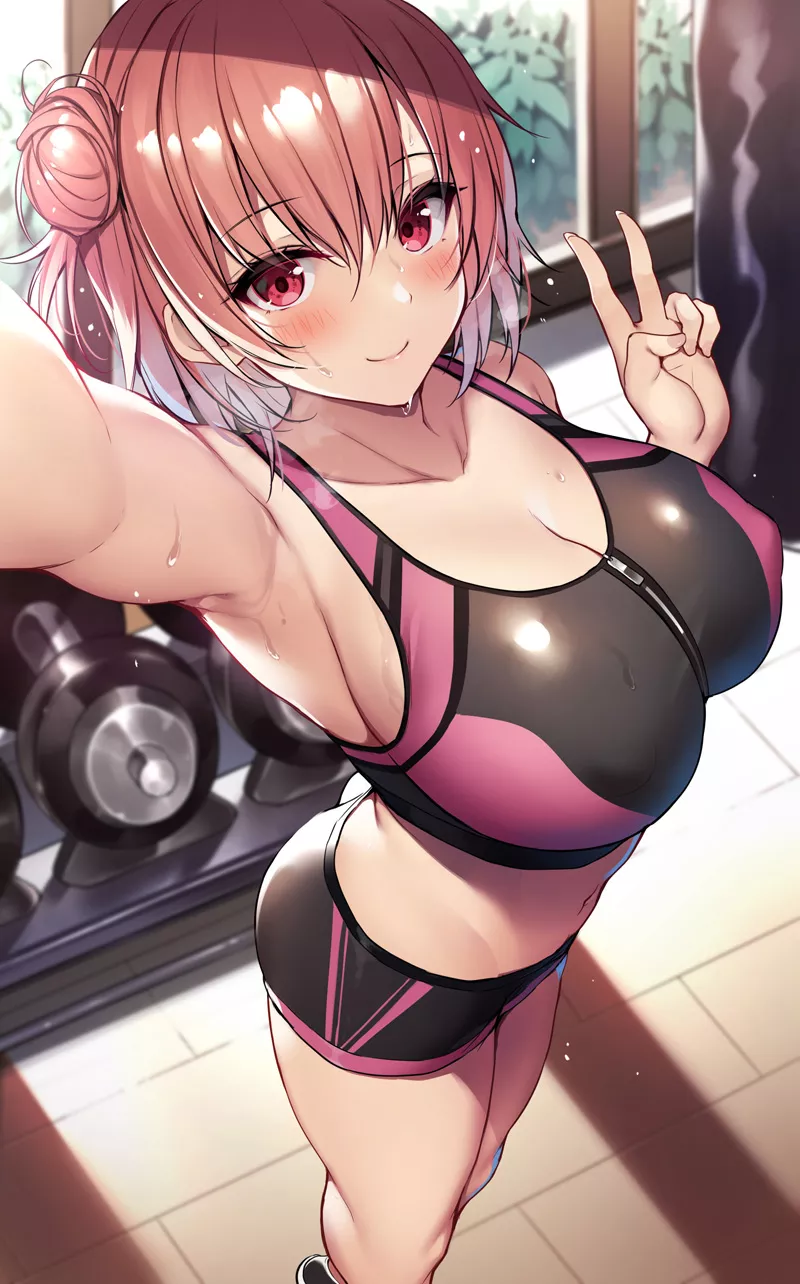 Yui's Gym Selfie.