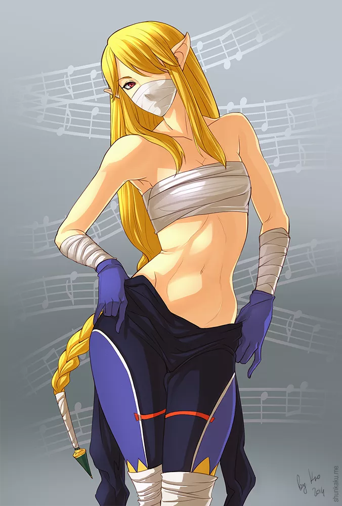 Zelda Is Sheik Undressing To The Music (Shunkaku) [The Legend Of Zelda]