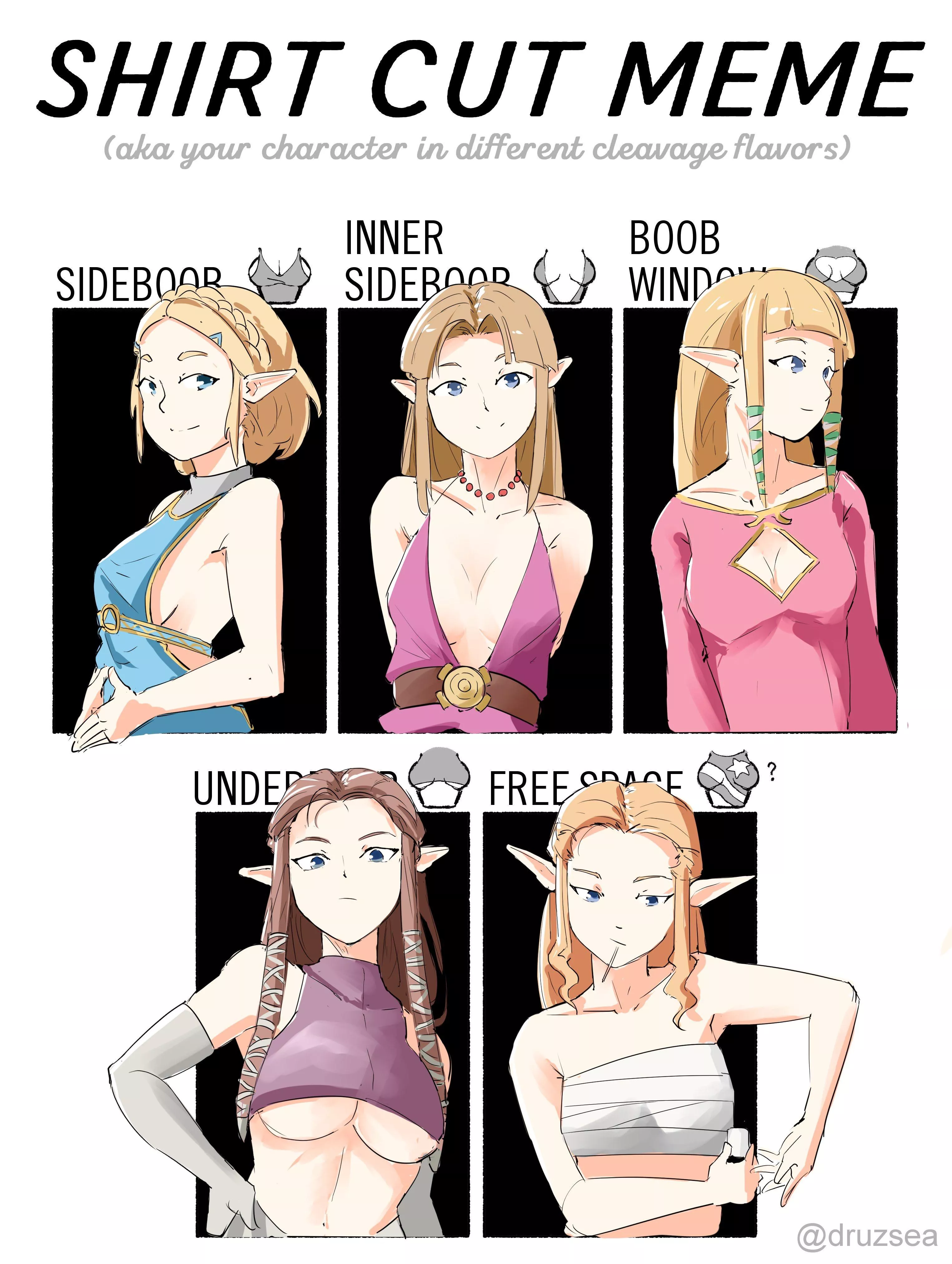 Zelda with different cleavage (AutomaticGiraffe)